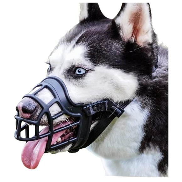 BARKLESS Dog Muzzle, Basket Muzzle for Biting, Chewing and Scavenging, Humane Ca - Picture 1 of 7